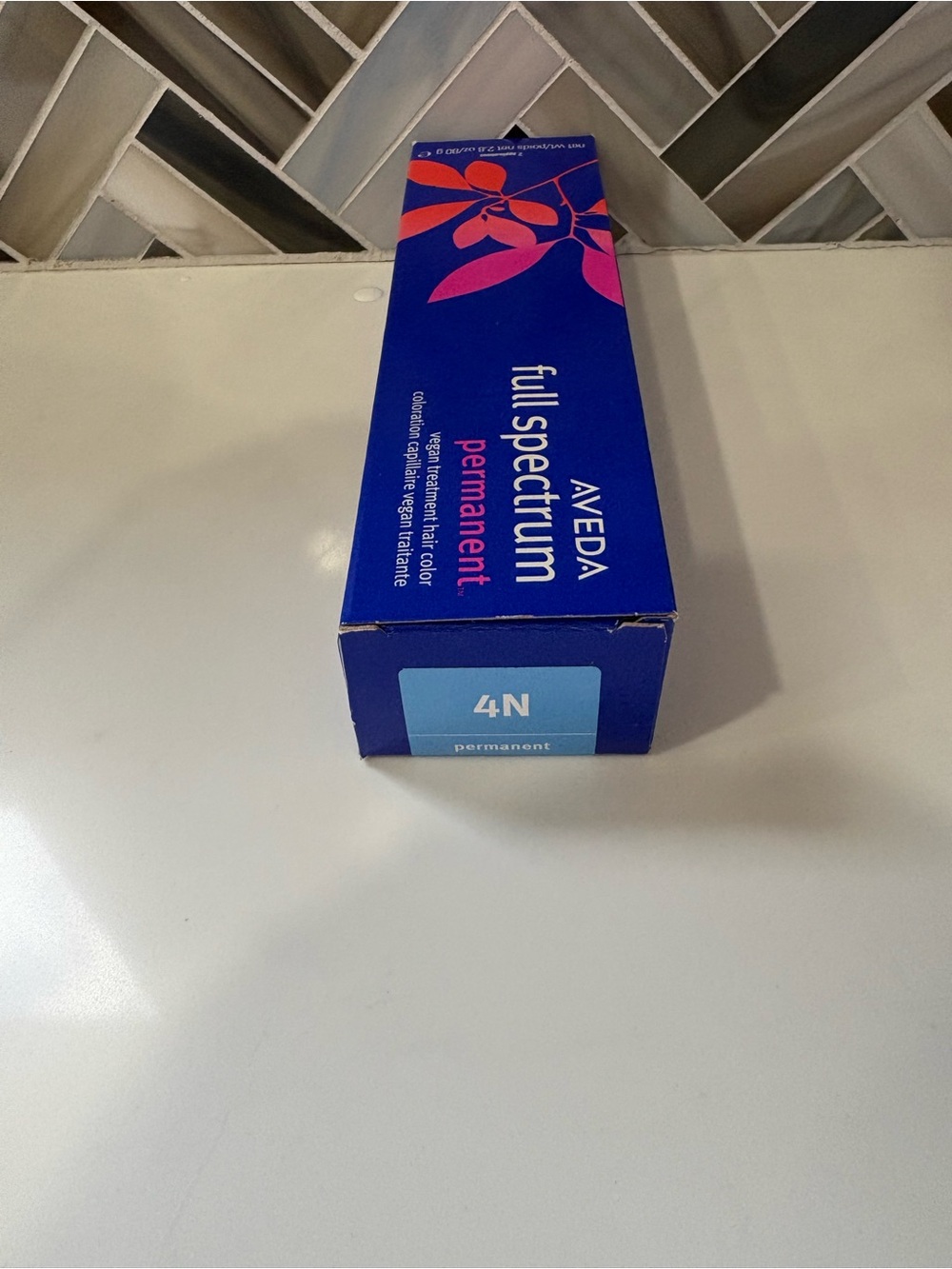 AVEDA Full Spectrum Permanent Hair Color 4N (Blue and Pink Accents)